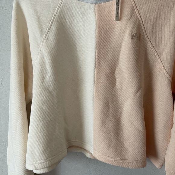 MADEWELL MWL Airyterry Colorblock Crop Sweatshirt - Picture 7 of 9